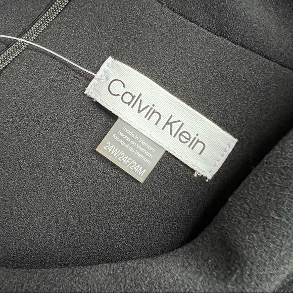 NEW Calvin Klein Black 3/4 Sleeve V Neck Sheath Dress Plus Size 24W - Picture 4 of 11